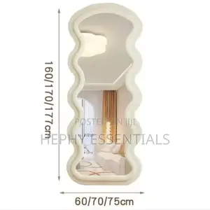 Full Body Floor Mirror Wave Decorative Special Shaped Fitting Mirror