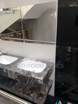 Luxury Marble Vanity Basin With Led Mirror
