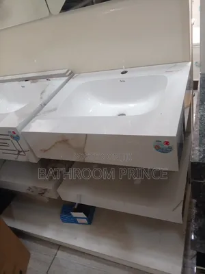Marble Single Bowl Vanity Basin With Led Mirror
