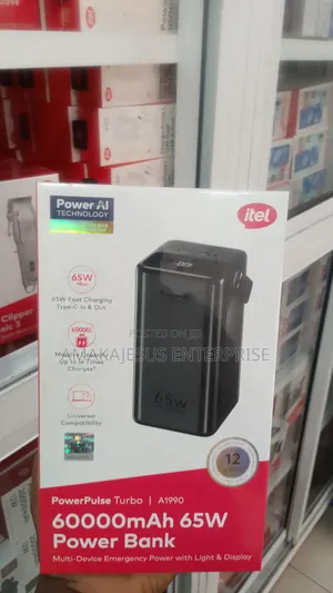 Itel Power-60000mah,65w Fast-Charging Laptop Power-Bank