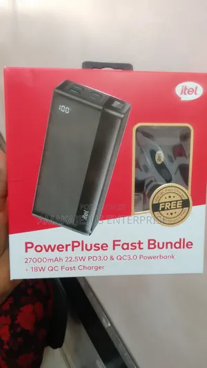 Itel 27000mah Original Fast Power Bank+ Free Charger