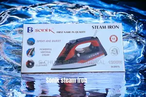 Sonik 1200w Steam Iron With Spray, Burst Vertical Steam Self-Cleaning