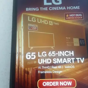 65 Inches Smart Tv With Voice Control Narrator Real Tv