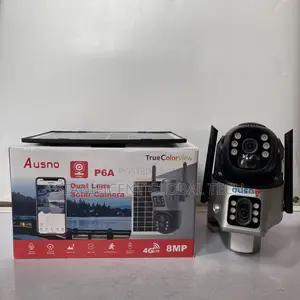 Ausno 8mp 4g Dual Lens Solar Ptz Big Outdoor Camera V380 App