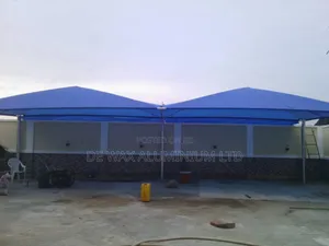 Blue Mesh Carport