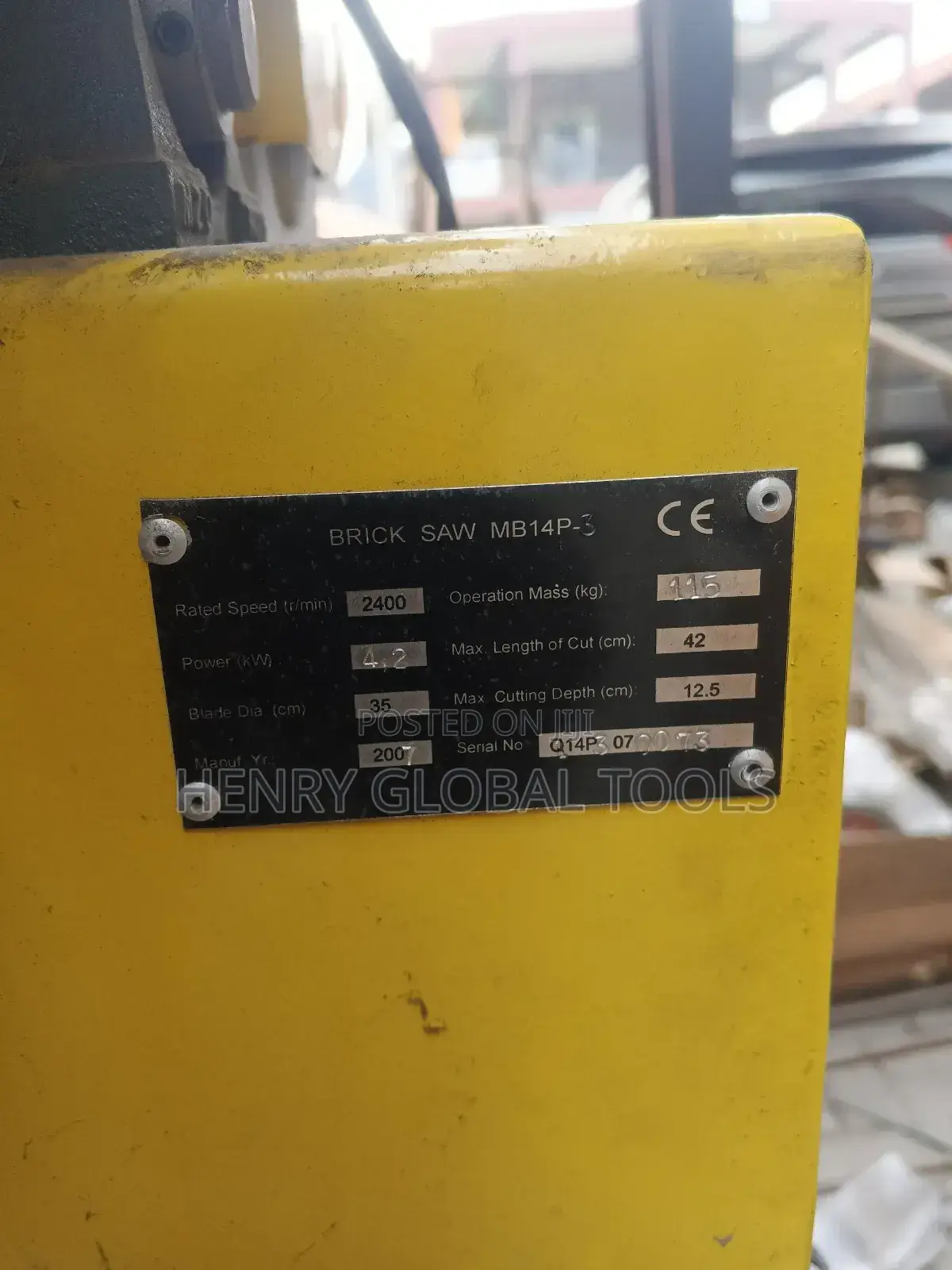 4.2kw Bricksaw Concrete Cutting Machine