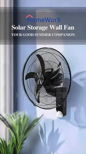 Homeworx 18inchs Solar Rechargeable Wall Fan With Solar Panel