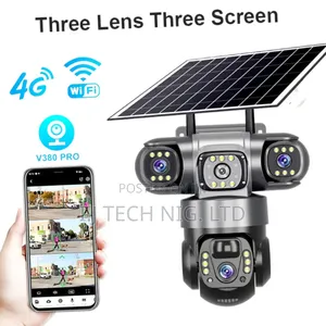 V380 Pro 3 Lens 4g PTZ Solar Camera
