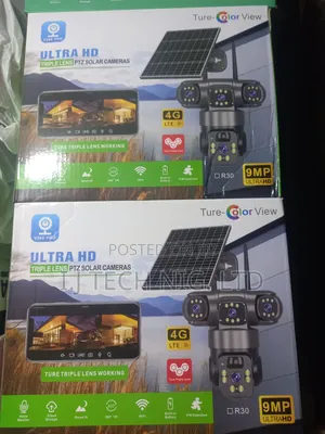 V380 Pro 3 Lens 4g PTZ Solar Camera
