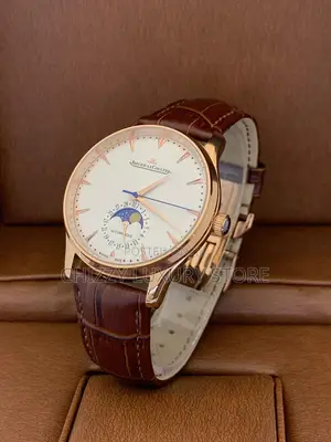 Jaeger Lecoultre Quality Luxury Men Genuine Leather Wristwatch