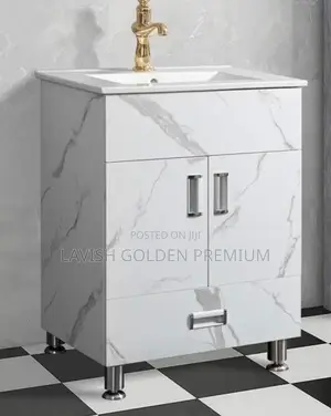 Bathroom/Dinning Vanity Cabinet With a White Ceramic Sink