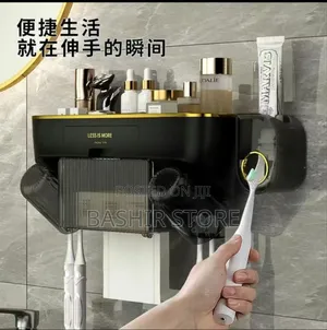 Wall-Mounted Toothbrush Holder With a Built-in Toothpaste Dispenser