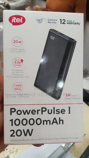 Itel Powerpulse A1420 Power-Bank 10000mah 20w Fast Charging Type-C