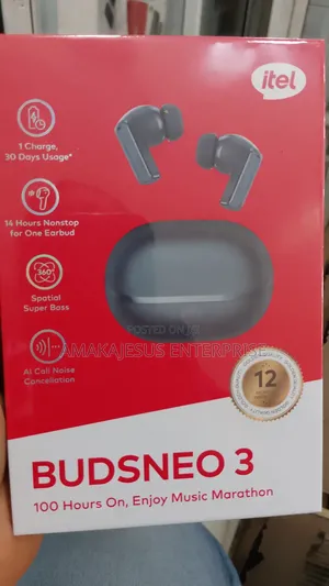 Itel TWS Budsneo 3 Earbuds Earpods Buds Neo 3 100hours Enc Black