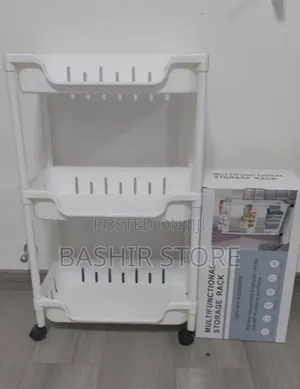 Three-tiered, Multifunctional Storage Rack With Wheels