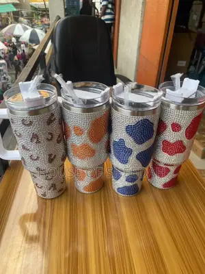 40oz Diamond-Studded Double-Layer Vacuum Ice Cup