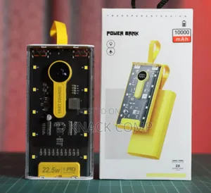 10000mah Transparent Power Bank Portable Fast Charging