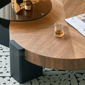 Ombre Walnut Round Coffee Table