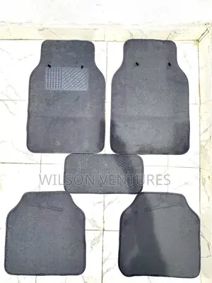 5 Pieces Gray Color Rug Foot Mat For Car