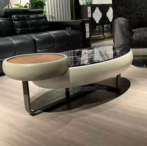 Modern Marble & Wooden Centre Table