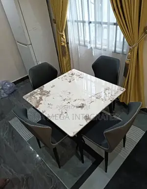 Marble Top Dining Set With 4 Seaters