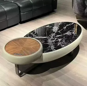 Centre Table With Drawer And Metal Base