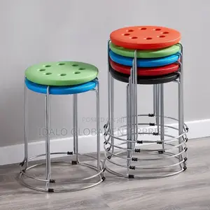 Stainless Stool With Plastic Top
