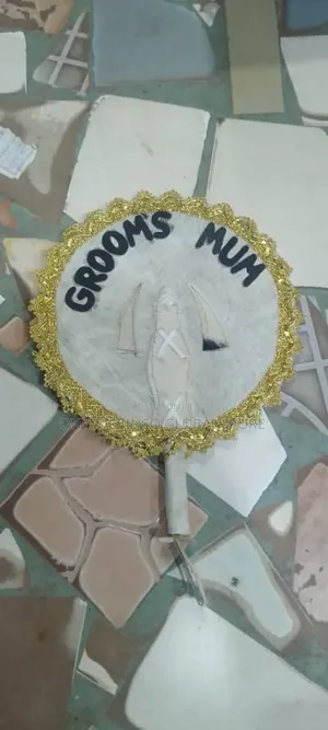 Igbo Woman Chieftaincy Animal Skin Hand Fan for Traditional Wedding