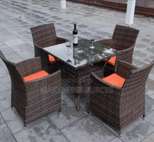 Rattan Restaurant Table and Chairs