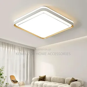 Sleek Square Ceiling Warm Light Chandelier