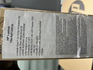 New Laptop HP 15s 8GB Intel Core I3 SSD 512GB
