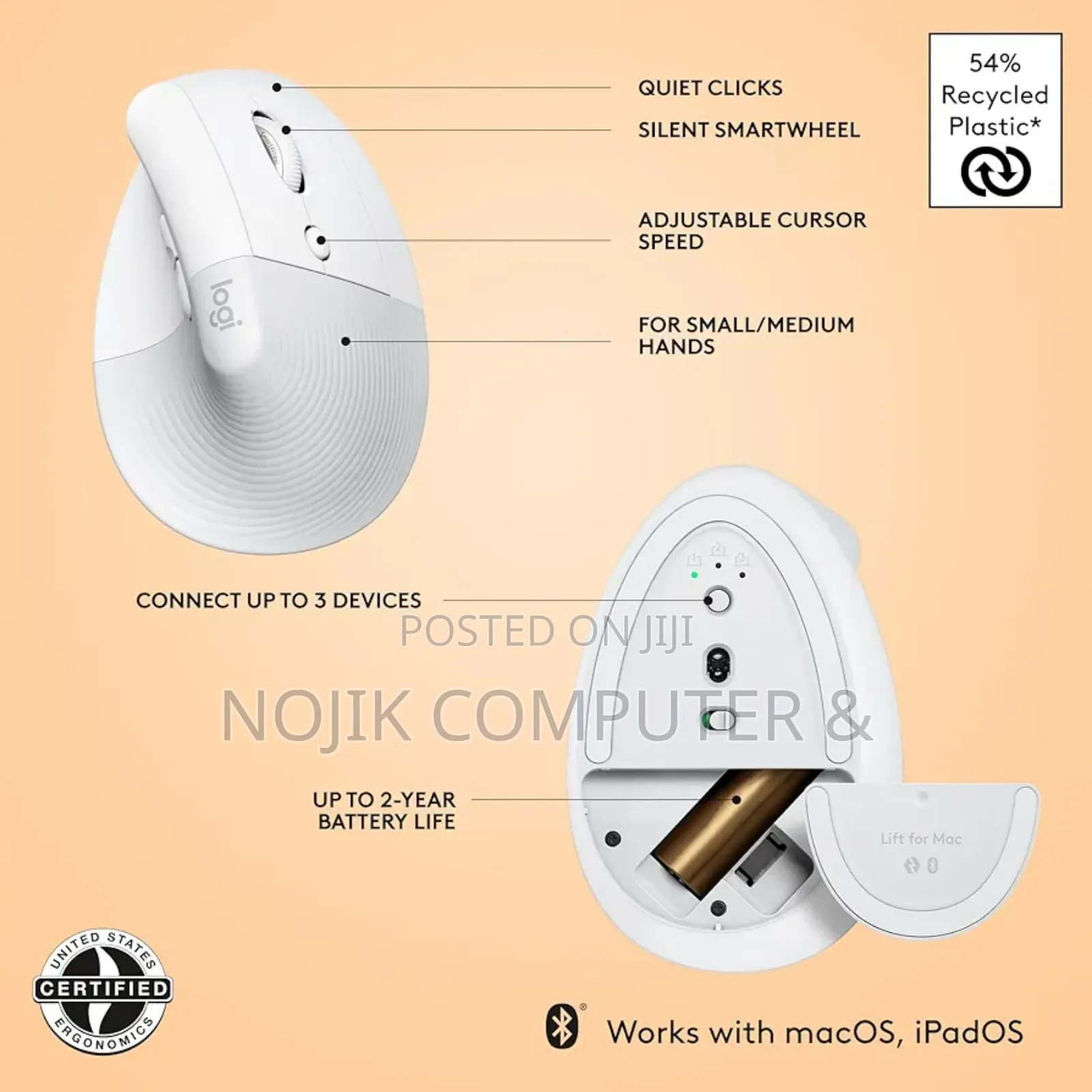 Logitech Lift Vertical Ergonomic Mouse