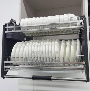 Original Quality Kitchen Built-in Cabinet 80cm Plate Rack Pull Down