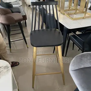 High Bar Stool With Metal Legs