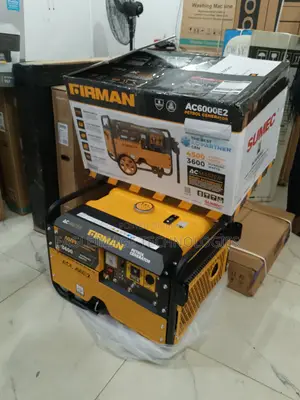 New Firman Ac6000e2 Petrol Generator - 168cc Engine, Fuel Gauge, Easy