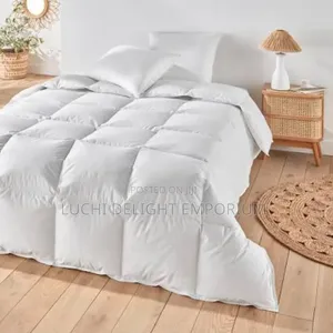 Plain White Duvet, Bedsheet And Pillowcases Pure Cotton Material