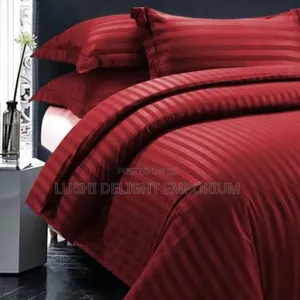 American Striped Red Duvet Bedsheet and Pillowcase