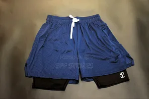 Sp Fitness Blue Colour Short With Inner Tight