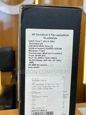 New Laptop HP OmniBook X Flip 16" 32GB Intel Core Ultra 9 SSD 2T