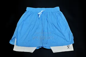 Light Blue Colour Sp Short With Inner Tight