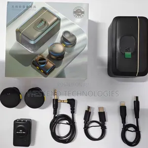 Q8-Cam Button Type Magnetic Wireless Microphone for Phones Cameras Etc