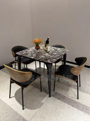 Gray Dining Table and 4 Chairs