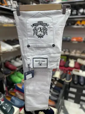 Angelo Galasso White Jeans Trousers