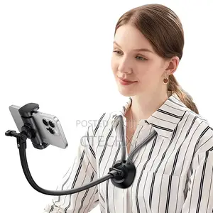 Neck Phone Holder Adjustable, Pov/Vlog With 11.42" Longer Arm Clamp