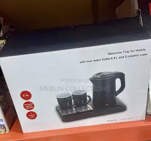 0.8l Hotel Electric Kettle Tray Set Including 2 Cups