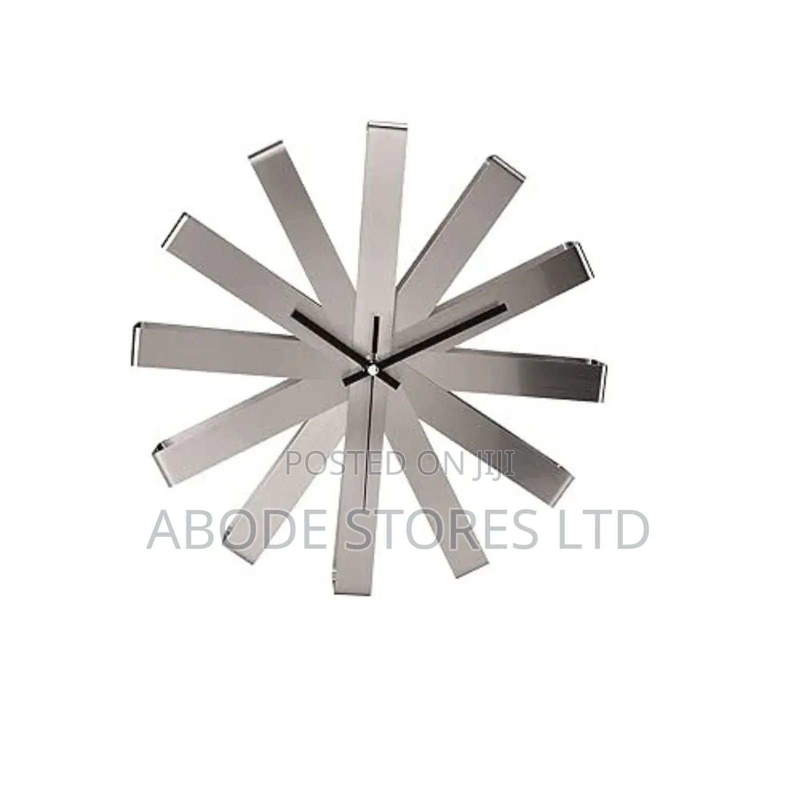 12 Inch Rustic Metal Wall Clock Silver