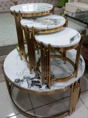 Marble Top Centre Table and 3 Side Tables