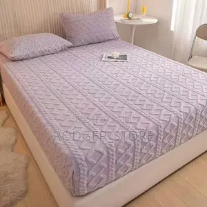 Velvet Fitted Sheet Winter Warm Elastic Mattress Cover Soft Plush