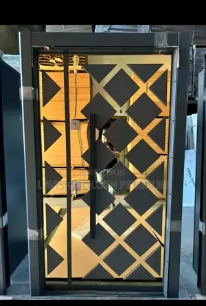 Gold And Black Single 4ft Turkish Luxury Security Door