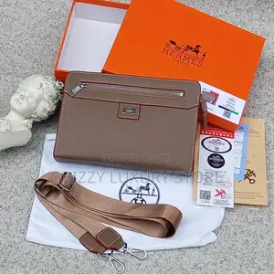 Hermes Quality Luxury Men Genuine Leather Cross Bag